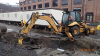 April 2018 - Trenching for temporary electric in south parking lot