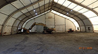 July 2020 - Grading Gravel Cap Inside Bulkhead Tent