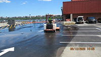 June 2020 - Work Area Sweeping After Paving and Striping Outside Pier Building