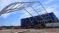 May 2020 - Assembly of Central Tent at Site of Former 115 River Road Building