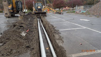 November 2019 - Electrical conduit installation in South Parking Lot