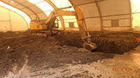 September 2020 - Clearing to Prepare for Soil Remediation in Bulkhead Tent